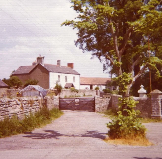 Entrance gate and farmhouse of Great House Farm, Llandough